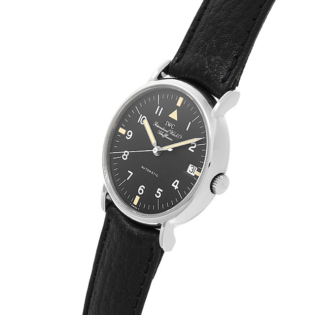IWC ポートフィノ　黒文字盤 IWC ポートフィノ 旧型 アラビアダイアル黒文字盤 ギャランティー付属