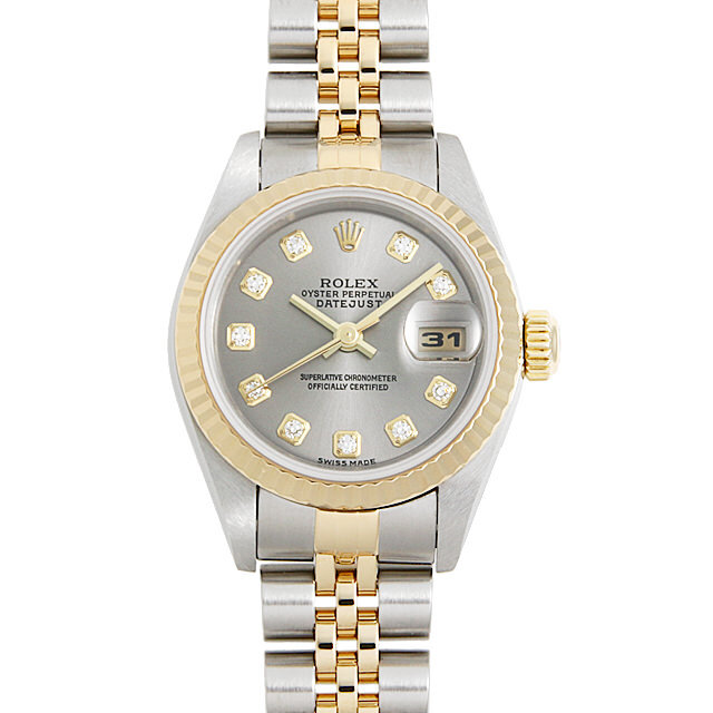 79173G ROLEX（ロレックス） デイトジャスト 10Pダイヤ グレー 中古
