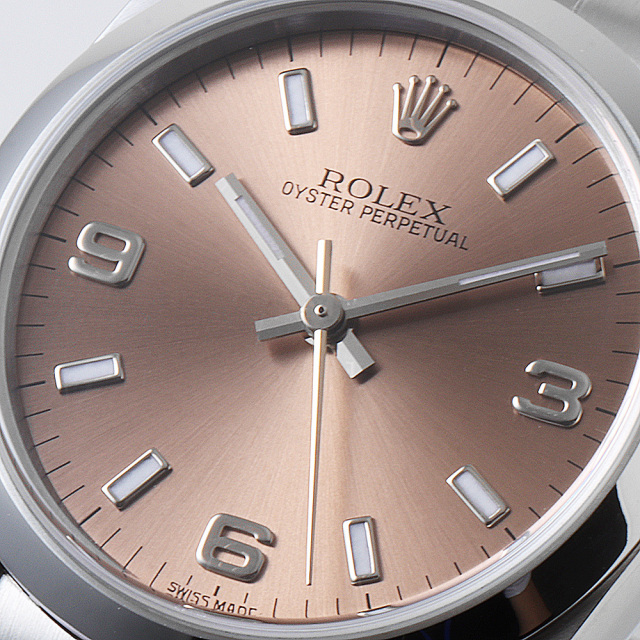 ロレックス オイスターパーペチュアル 77080 ピンク 369ホワイトバー A番 中古 ボーイズ(ユニセックス)Ω