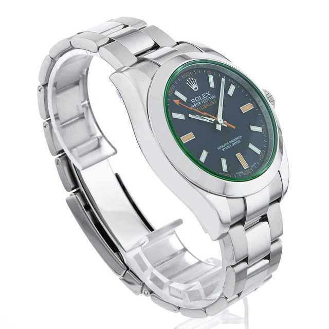 116400GV ブラック ROLEX（ロレックス）ミルガウス グリーンガラス