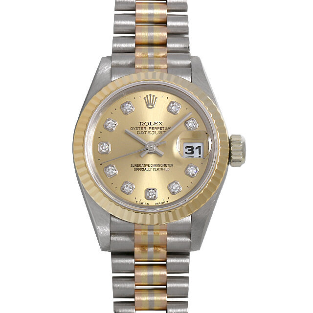69179G BIC ROLEX（ロレックス） デイトジャスト 10Pダイヤ トリドール  