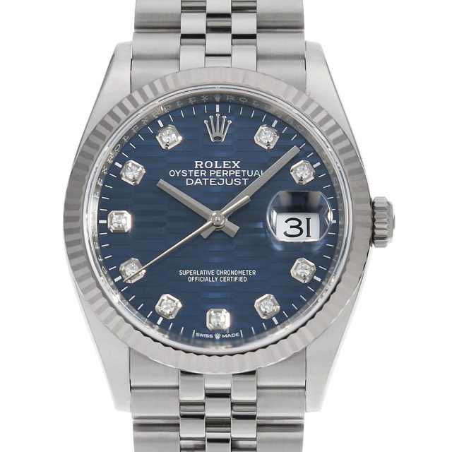 ロレックス ROLEX SS WG 10P ブルー 69714G RO0236 楽天市場】【中古】 ロレックス ROLEX 時計 デイトジャスト SS WG