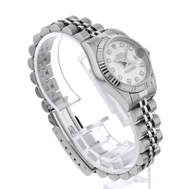 ROLEX ロレックス/デイトジャスト・レディース・シルバー10Pダイヤ/A番/79174G/A16****/Aランク/71【中古】 ROLEX - ROLEX ロレックス/デイトジャスト・レディース・シルバー10P