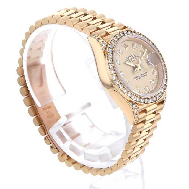 ロレックス  デイトジャスト　レディース　ジャンク 69158G シャンパン ROLEX（ロレックス）デイトジャスト ベゼルダイヤ
