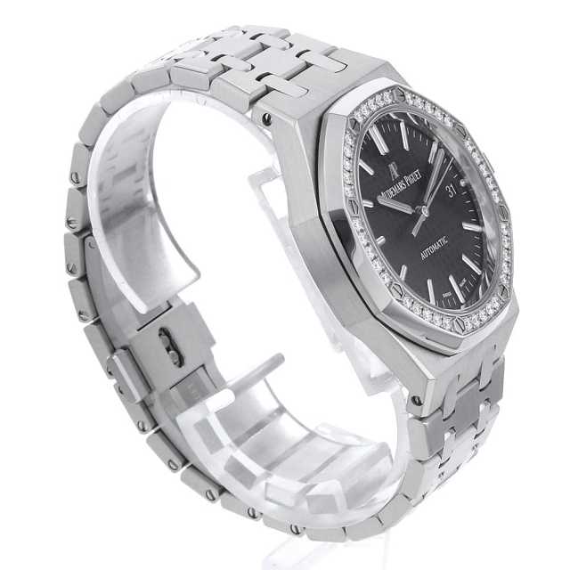 オーデマ・ピゲ AUDEMARS PIGUET ロイヤルオーク オートマティック 15451ST.ZZ.1256ST.02 グレー ステンレススチール 自動巻き メンズ 腕時計 15451ST.ZZ.1256ST.01 ブラック AUDEMARS PIGUET（オーデマピゲ