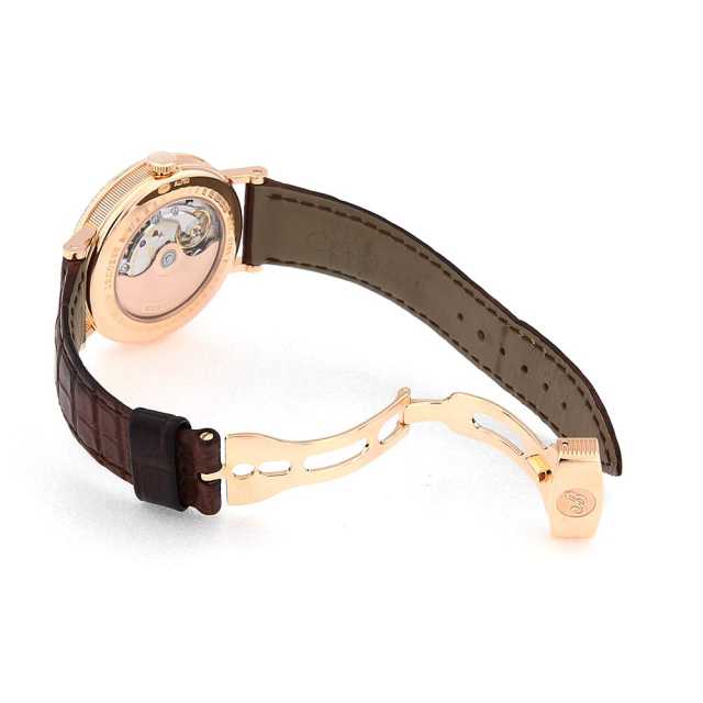 ブレゲ Breguet 茶色 レザーストラップ 中古 Dバックル用 クラシック ブレゲ Breguet クラシック ムーンフェイズ 7787/BR/12/9V6