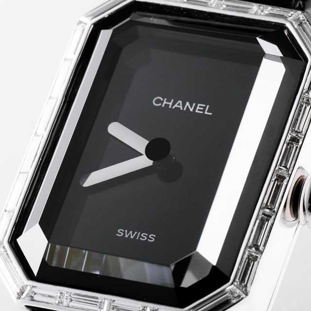 美品♥シャネル プルミエール ダイヤ　時計　ブラック　箱、ギャランティ付き H0096 ブラック CHANEL（シャネル）プルミエール バケットダイヤ 中古
