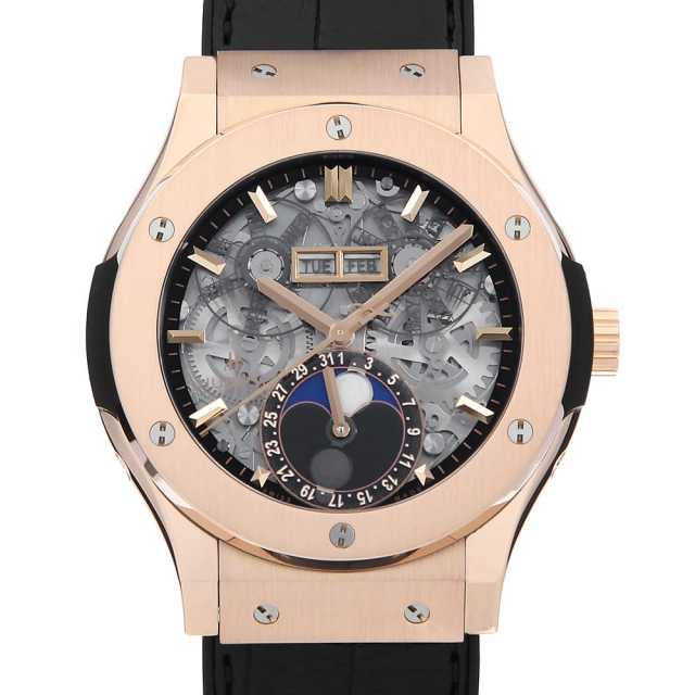 き@プロフ必読 ♡ 517.OX.0180.LR スケルトン HUBLOT（ウブロ）クラシック