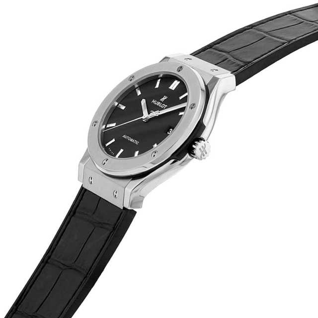 ウブロ HUBLOT クラシックフュージョン 純正ストラップ 黒レザーラバー中古 HUBLOT ウブロ クラシックフュージョン用 純正 替えベルト