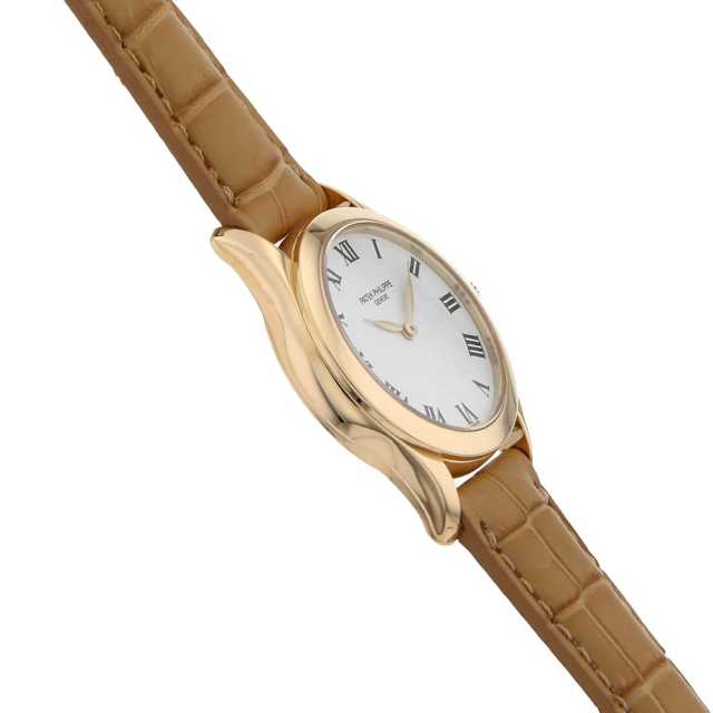 PATEK PHILIPPE パテックフィリップ 4905J-001 カラトラバ 腕時計 K18YG 革 レディース [中古] 4905J-001 ホワイト PATEK PHILIPPE（パテックフィリップ）カラトラバ