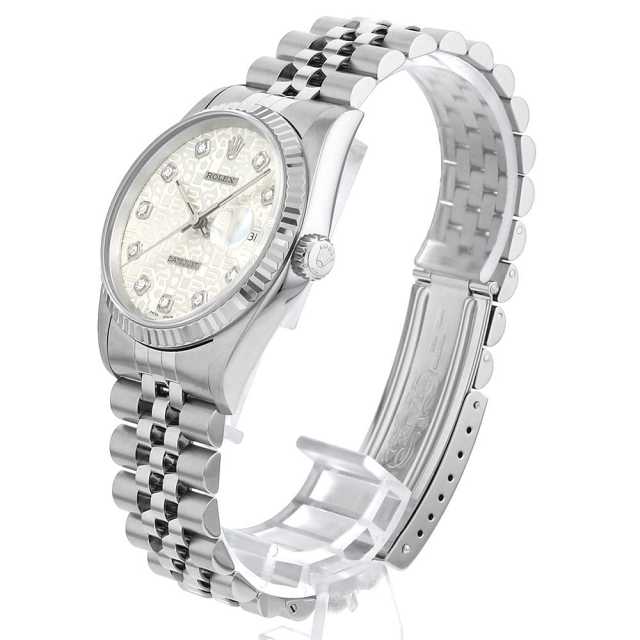 16234G シルバー ROLEX（ロレックス）デイトジャスト 10Pダイヤ 中古