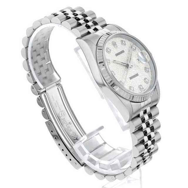 16234G シルバー ROLEX（ロレックス）デイトジャスト 10Pダイヤ 中古