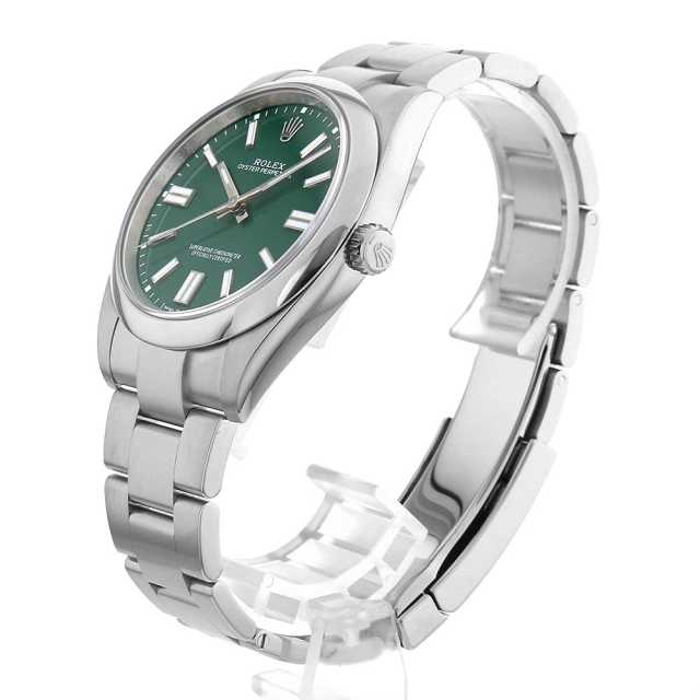 ロレックス オイスターパーペチュアル41 124300 グリーン ランダム番 メンズ 中古 腕時計 124300 グリーン ROLEX（ロレックス）オイスターパーペチュアル41 中古