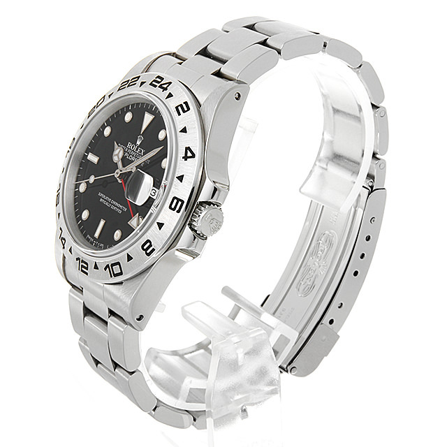16550 ROLEX（ロレックス） エクスプローラーII ブラック 中古
