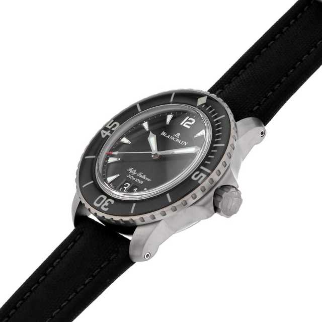 中古 ブランパン Blancpain 5000-12S30-B52A ブラック メンズ 腕時計 5050-12B30-B52A ブラック BLANCPAIN（ブランパン）フィフティファゾム