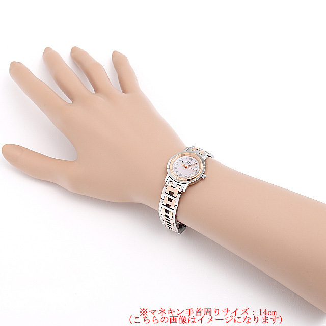 Hermes エルメス クリッパーコンビ CL4.221 PGP/SS ピンクシェル 女性  