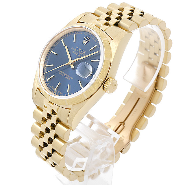 ‪‪❤︎‬出品 16078 ROLEX（ロレックス） デイトジャスト バークベゼル ブルー/バー
