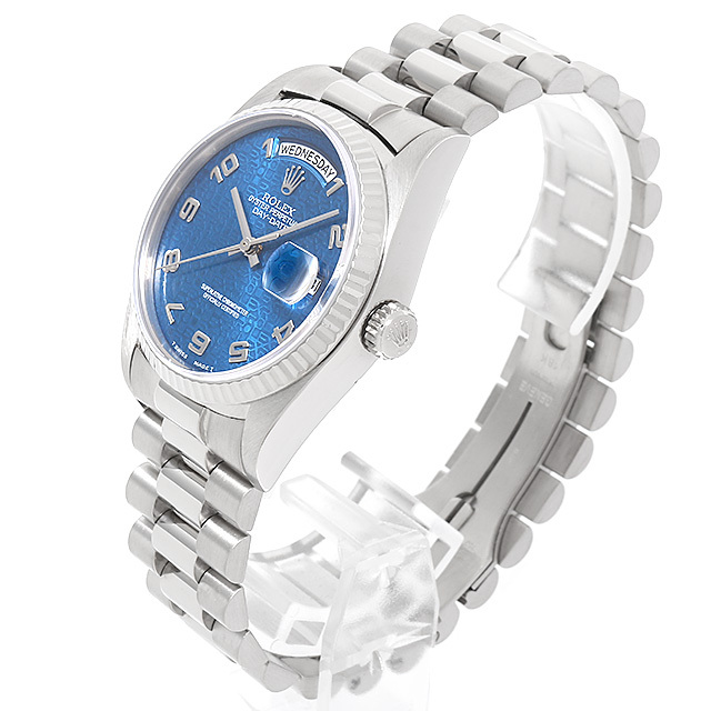 18039 ブルー彫りコンピューター アラビア ROLEX（ロレックス