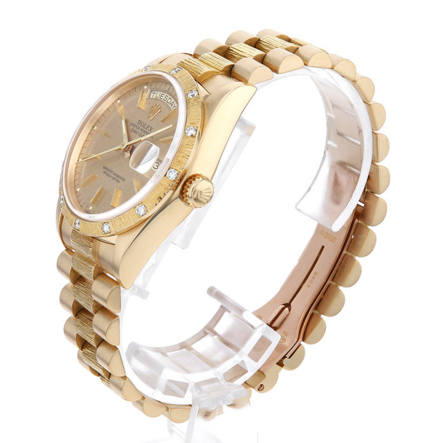 18108 シャンパン ROLEX（ロレックス）デイデイト バークベゼル 12P