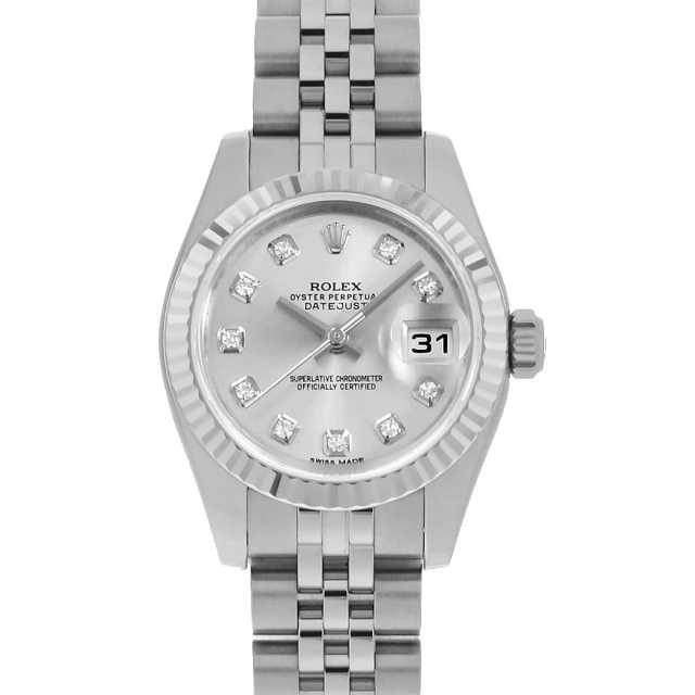 179174G シルバー ROLEX（ロレックス）デイトジャスト 10Pダイヤ