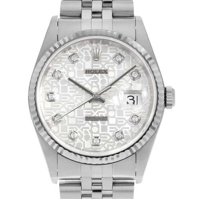 16234G シルバー ROLEX（ロレックス）デイトジャスト 10Pダイヤ 中古 