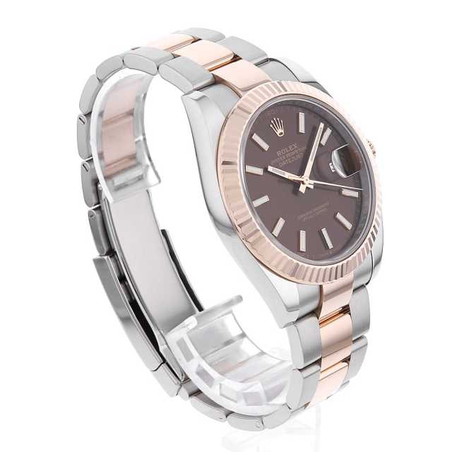 あかり出品 ROLEX ロレックス デイトジャスト41 チョコレート ブラウン 126331