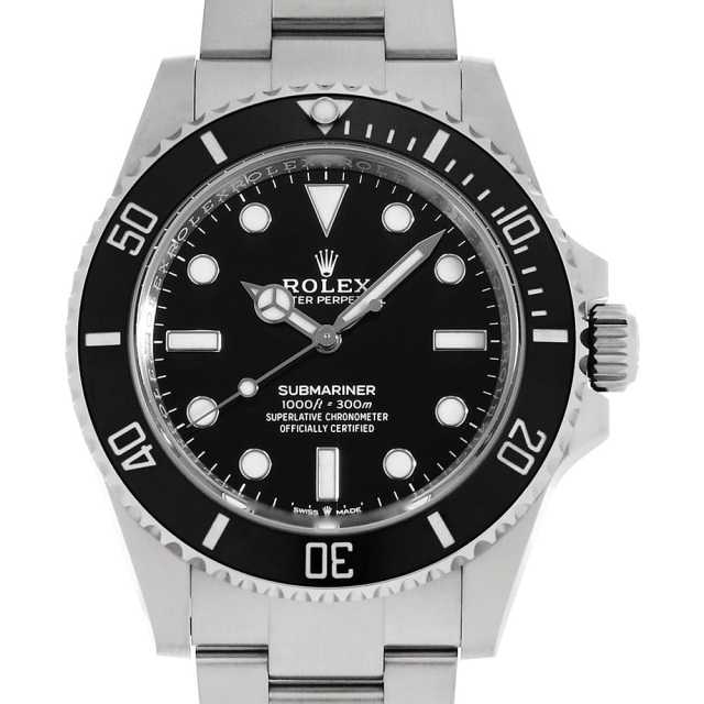 【開店記念セール！】 124060 ノンデイト ROLEX（ロレックス）サブマリーナ ブラック 時計