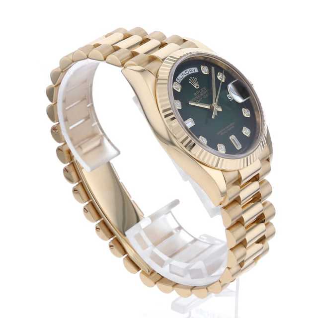 128238A グリーン ROLEX（ロレックス）デイデイト 36 8Pラウンド