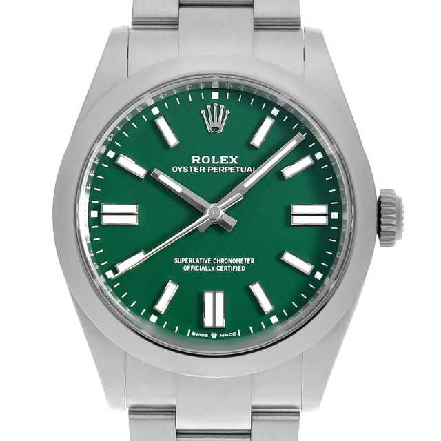 【待望★】 134300 グリーン ROLEX（ロレックス）オイスターパーペチュアル 時計