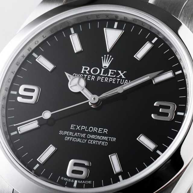 ロレックス　エクスプローラーⅠ　ブラック　SS　オイスター　214270 214270 ブラック ROLEX（ロレックス）エクスプローラーI 前期型