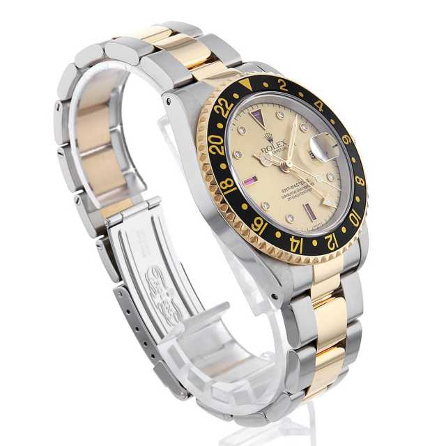 16713RG シャンパン ROLEX（ロレックス）GMTマスターII 8Pダイヤ 3P