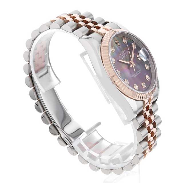 ロレックス　PG デイトジャスト　シェルフェイス　10Pダイヤ 116231NG ブラックシェル ROLEX（ロレックス）デイトジャスト 10P