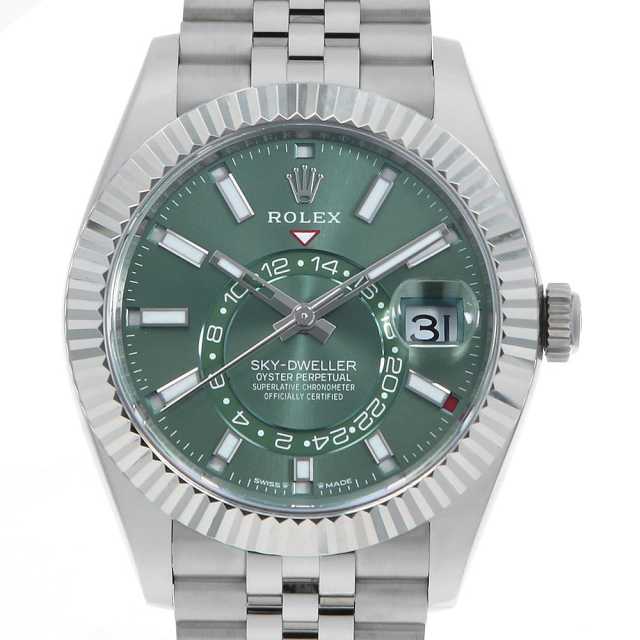 【最安値】未使用 スカイドゥエラー ブレス ロレックス 336934 24/12 336934 ミントグリーン ROLEX（ロレックス）スカイドゥエラー 中古