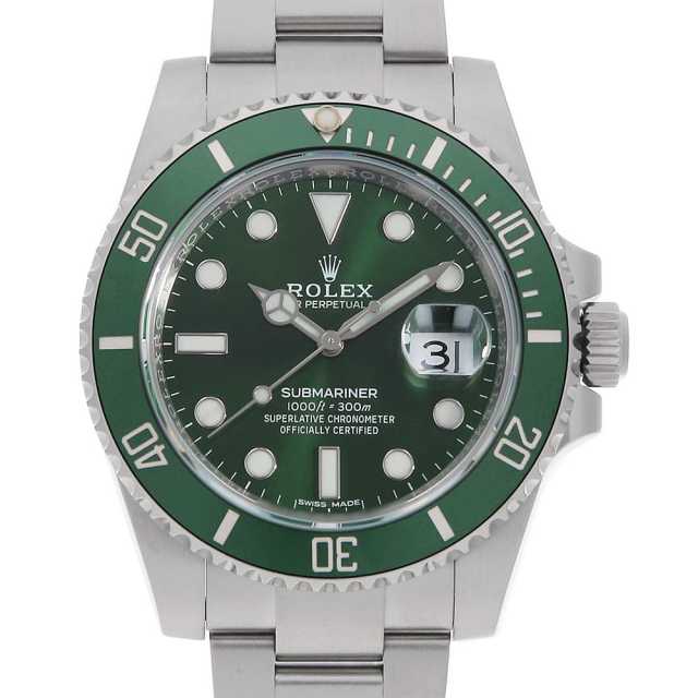 ROLEX Submariner Date 116610LV Green Random Serial Number Used Men's Watch