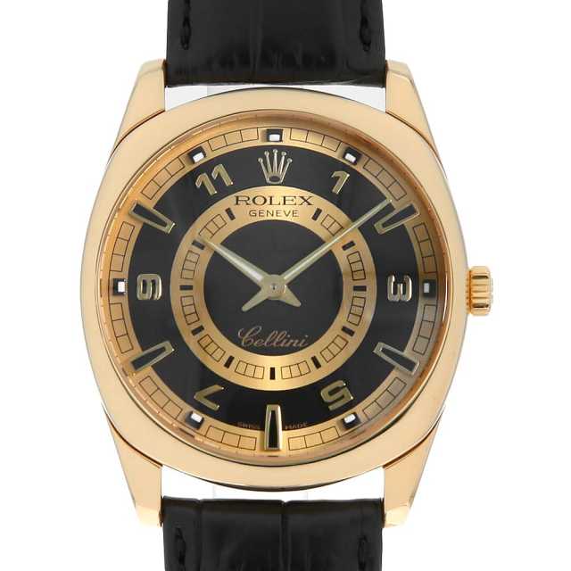 Rolex Cellini Danaos 4243/8 Champagne × Black K Serial Used Men's