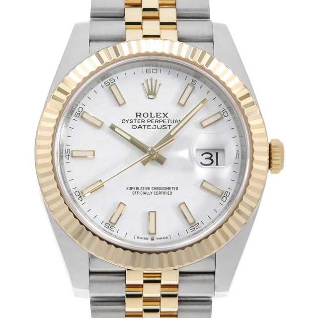 Rolex Datejust 126333 White Bar 5 Rows Jubilee bracelet Random Number Used Men's