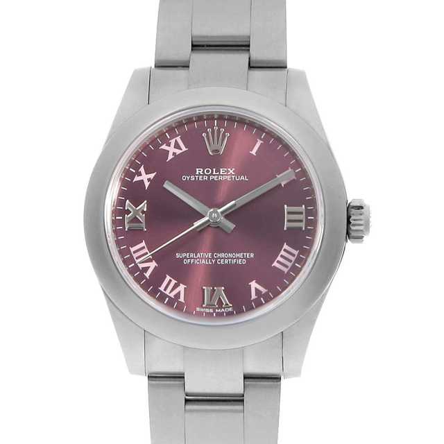Rolex Oyster Perpetual 177200 Red Grape Roma Random Number Used Boys (Unisex)