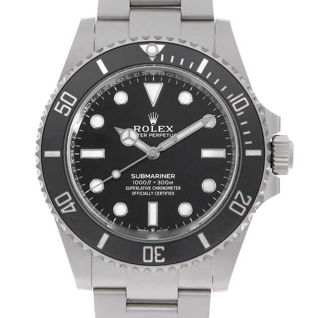 ROLEX Submariner No-Date 124060 Black Random Serial Number Used Men's Watch