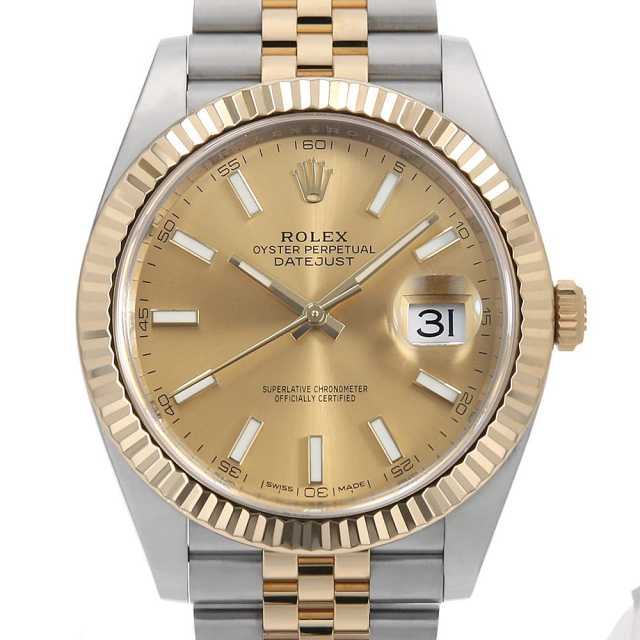 Rolex Datejust 126333 Champagne Bar 5 rows Jubilee bracelet random number Used men's
