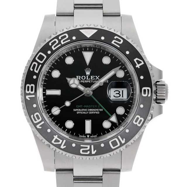 ROLEX GMT Master II 126710GRNR Black 3 Row Oyster bracelet Random Number Unused Men's