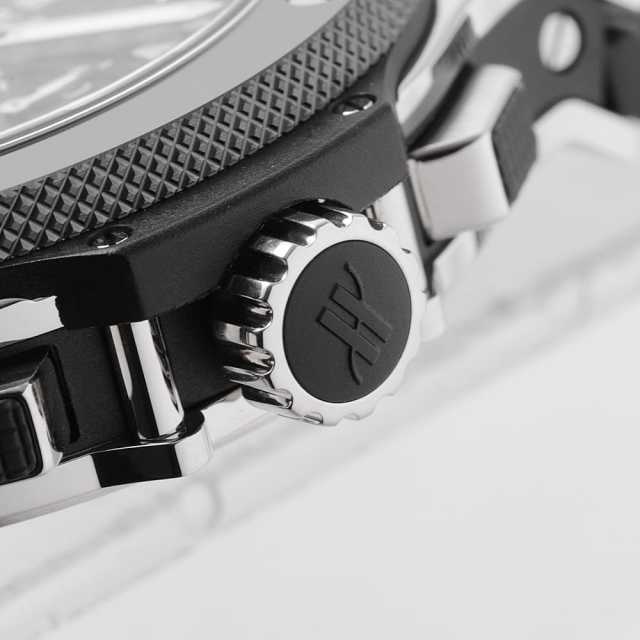 ウブロ HUBLOT ビッグバン ブラックレザー&ラバー ストラップ 中古 ウブロ ビッグバン SS＆CE ブラック ラバーベルト 正規品 - 腕時計専門
