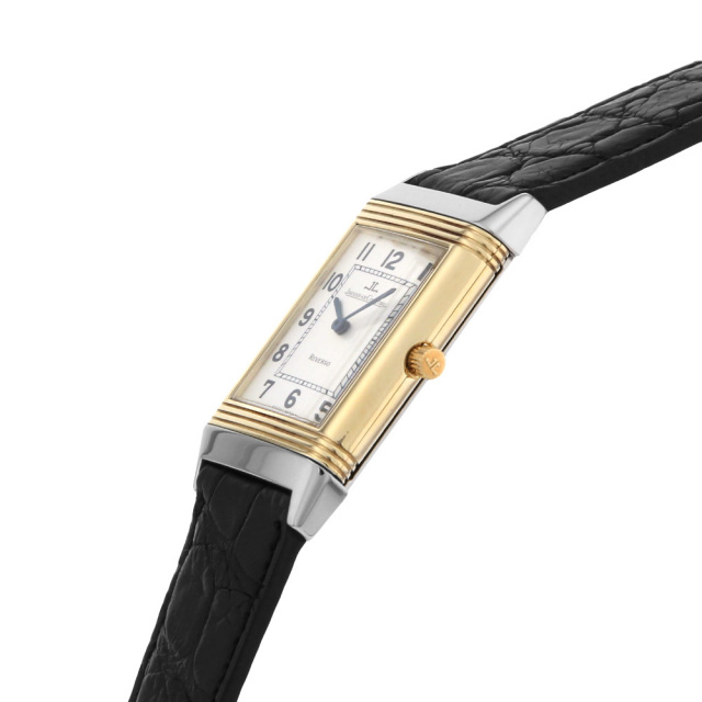 ジャガールクルト JAEGER LECOULTRE 265.1.86 レベルソ 腕時計 シルバー文字盤 K18YG 金無垢 ダイヤベゼル レディース【中古】 ジャガールクルト JAEGER LECOULTRE 265.1.86 レベルソ 腕時計 手巻