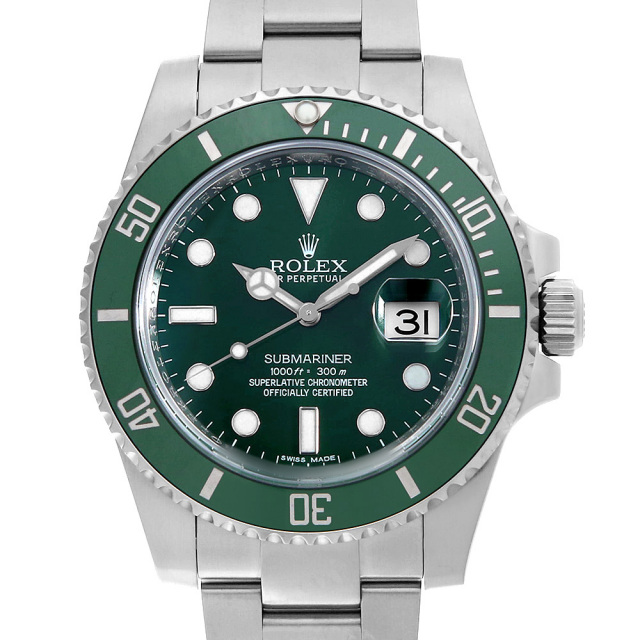 116610LV グリーン ROLEX（ロレックス）サブマリーナ デイト 中古 