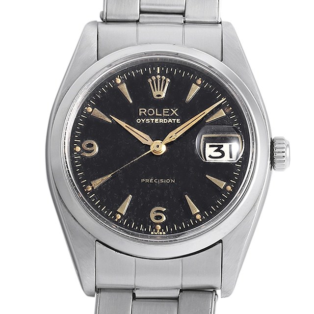 6494 ROLEX（ロレックス） オイスターデイト ブラックミラー/クサビ  