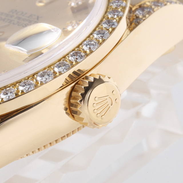 68158G シャンパン ROLEX（ロレックス）デイトジャスト ベゼルラグ  