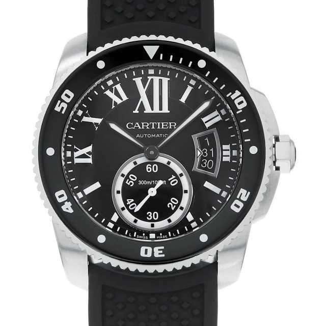 日本最大の W7100056 ブラック ドゥ Cartier（カルティエ）カリブル 時計