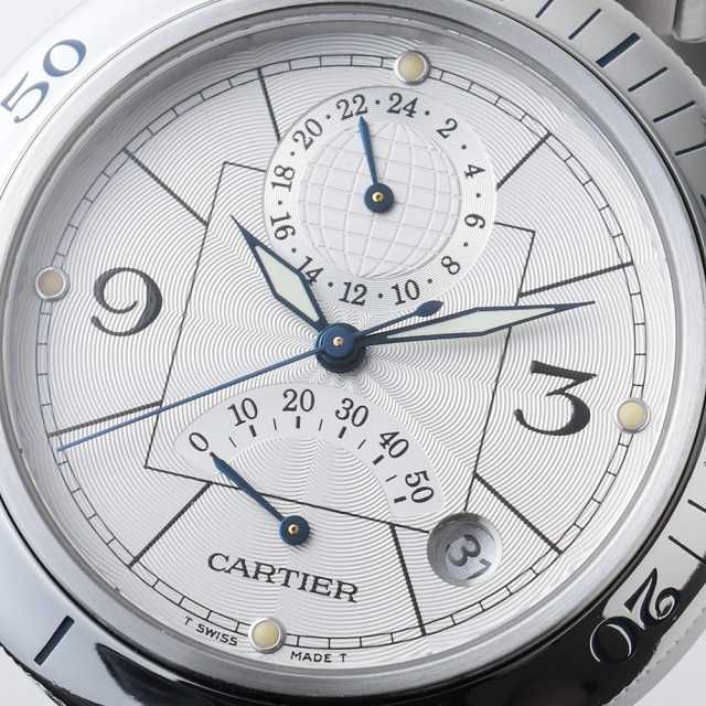 W31037H3 シルバー Cartier（カルティエ）パシャ パワーリザーブGMT