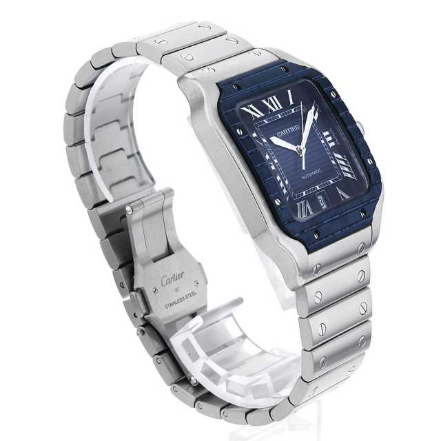 WSSA0048 ブルー Cartier（カルティエ）サントス ドゥ カルティエ LM