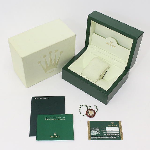 116400GV ブラック ROLEX（ロレックス）ミルガウス グリーンガラス  