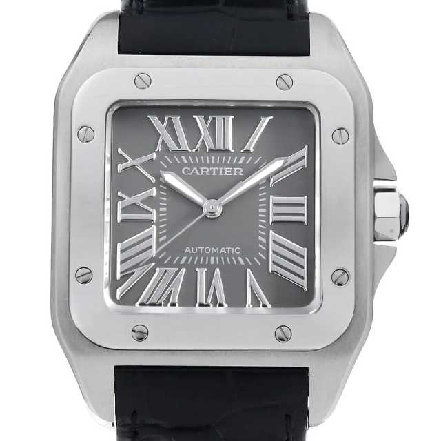 W20134X8 グレー Cartier（カルティエ）サントス 100 LM 2008サマー